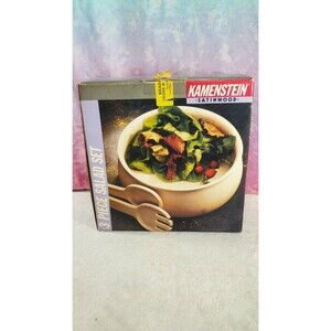 3 Piece Kamenstein 11 1/2" Salad Bowl Satin Wood Set
